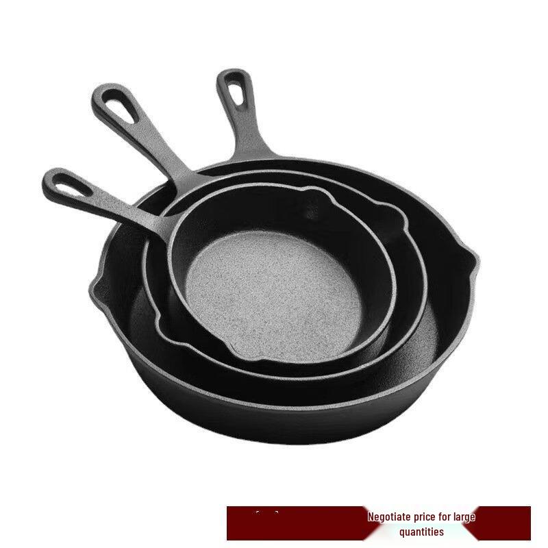 ZISIZ 20cm Mini Cast Iron Frying Pan Set
