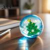 Clear Ball Sensory Toys Christmas Stress Toy, Anxiety Relief with Santa Reindeer Holiday Party Favors Tree Snowflake Figure, Soft Squeeze Fidget Toy