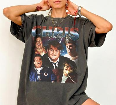Vintage Comfort Colors Chris Farley SNL Legend Retro Graphic Tee, Comedian Fan Shirt and Kids T-Shirt