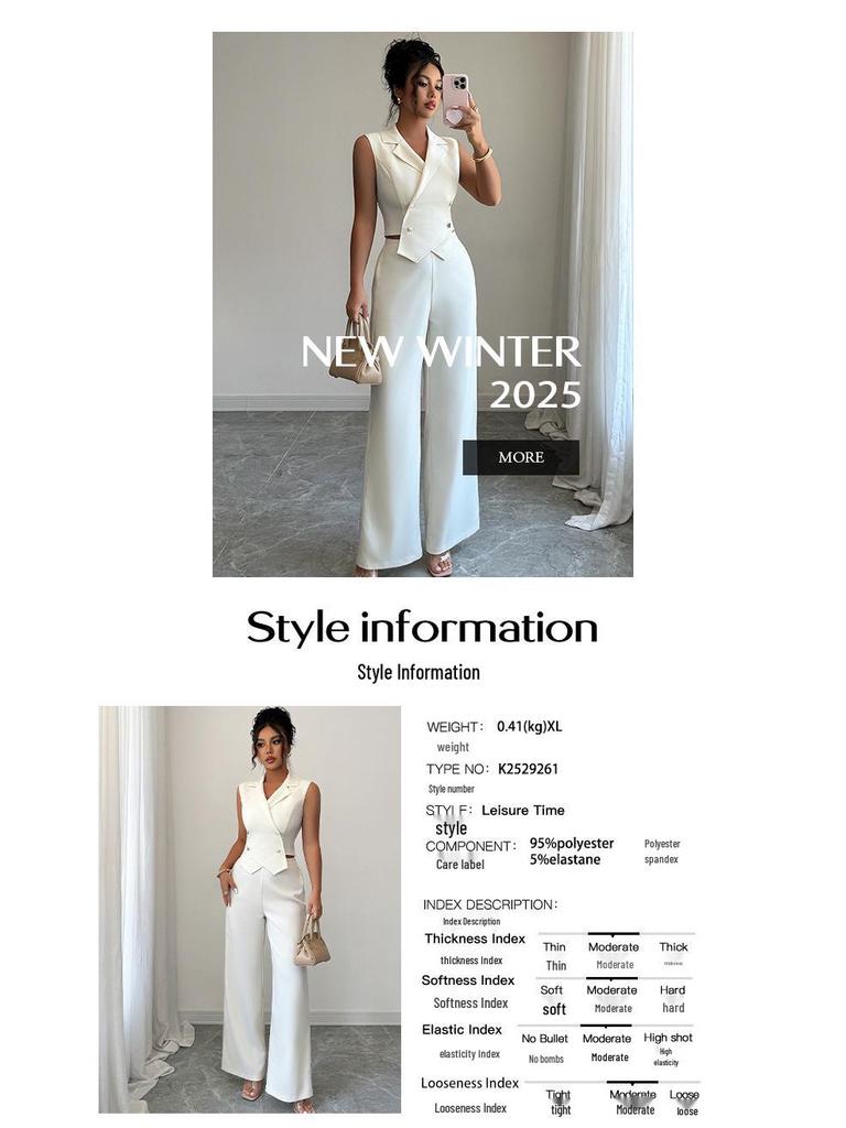 Dámský městský bezešvý kostým - Jaro/Léto 2026 - Evropský & Americký Hot Girl styl