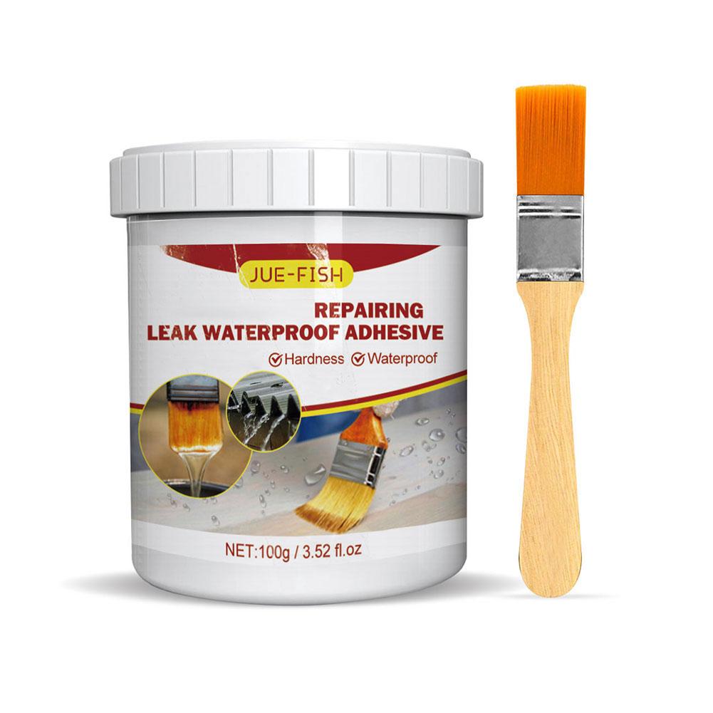 100g Transparent Waterproof Coating Glue With Brush Invisible Strong Bonding Tool For Roof Leakage Crack Seepage