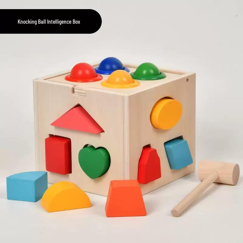 Thirteen-Hole Wooden Shape Matching Box: Children's Educational Toy for Kindergarten Building and Learning