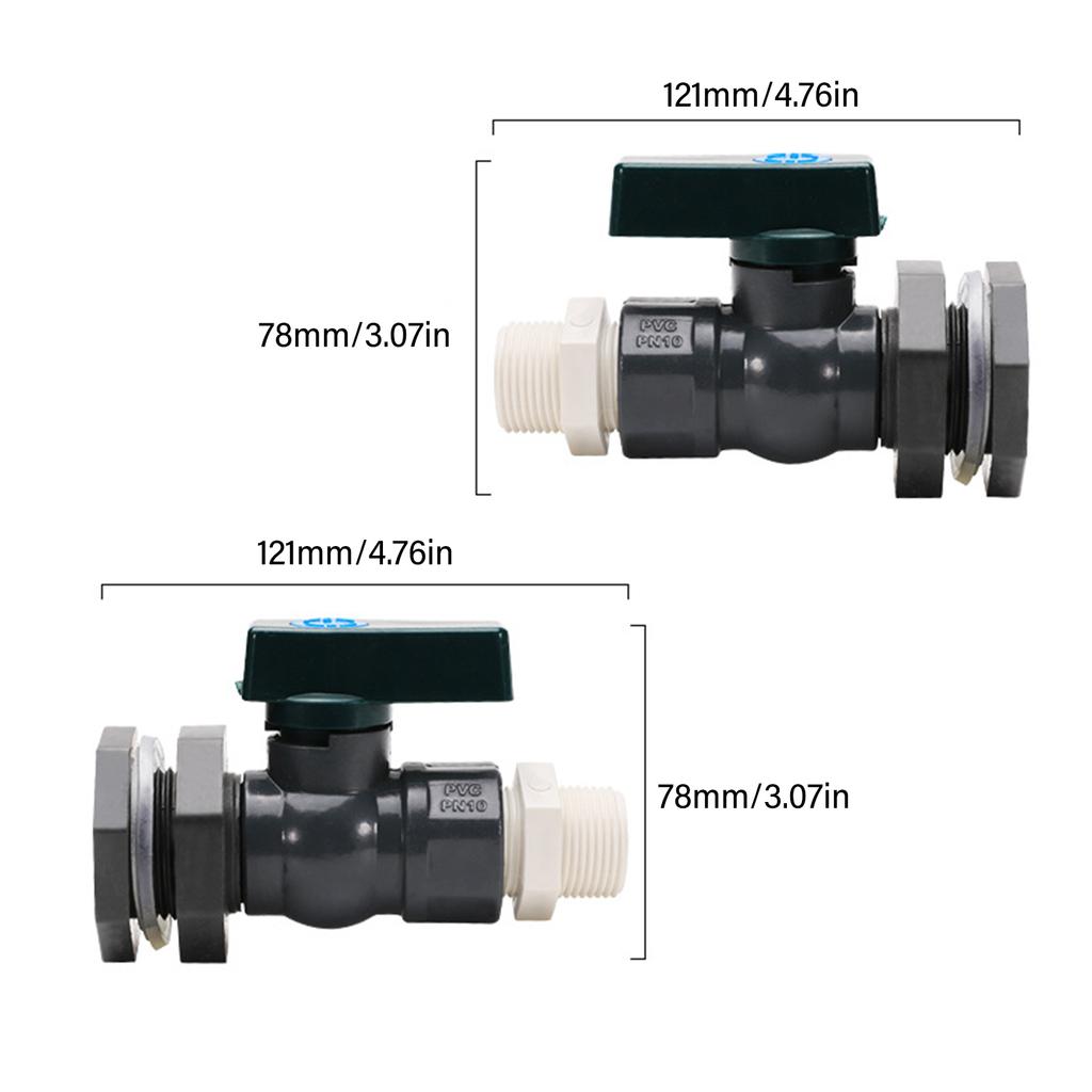 Durable Spigot Kit for Rain Barrels Quick Install Plastic Ball Valve Spigot Set for Home and Garden Water Systems