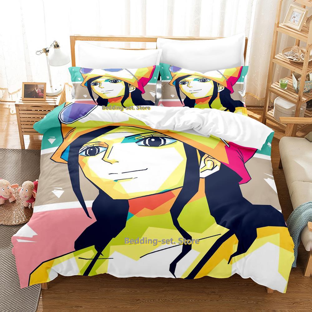 Nico Robin Beding Set Single Twin Ful Quen King-Sized Dimensionsd Dimensions Bed Linen Set Adult People Kid Bedrom Duvetcover Sets 3D Print Anime Bed