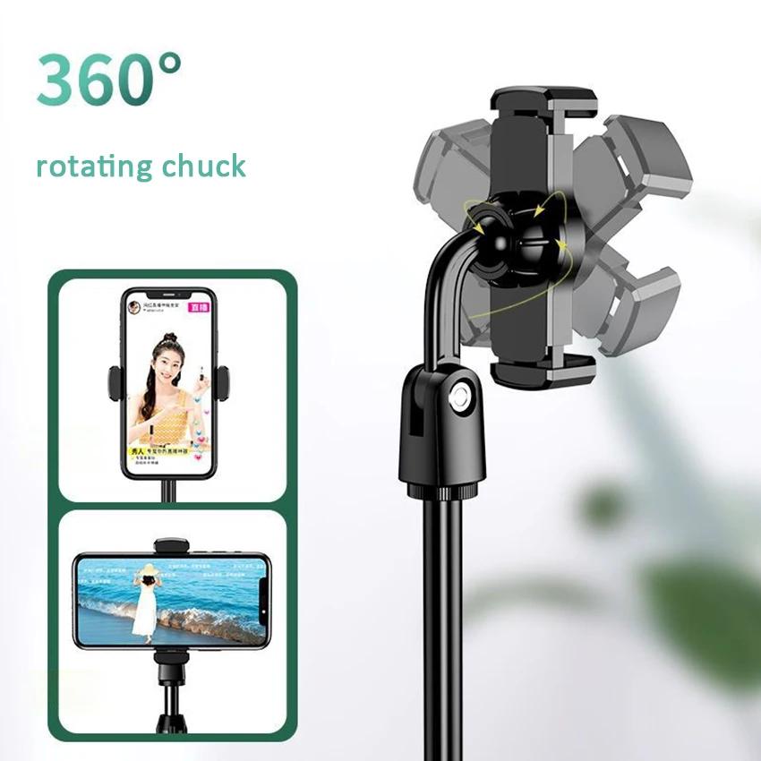 Mobile Phone Holder Stand 360 Rotate for Desktop Facetime Live Streaming High Angle Shoot Video for Smartphone