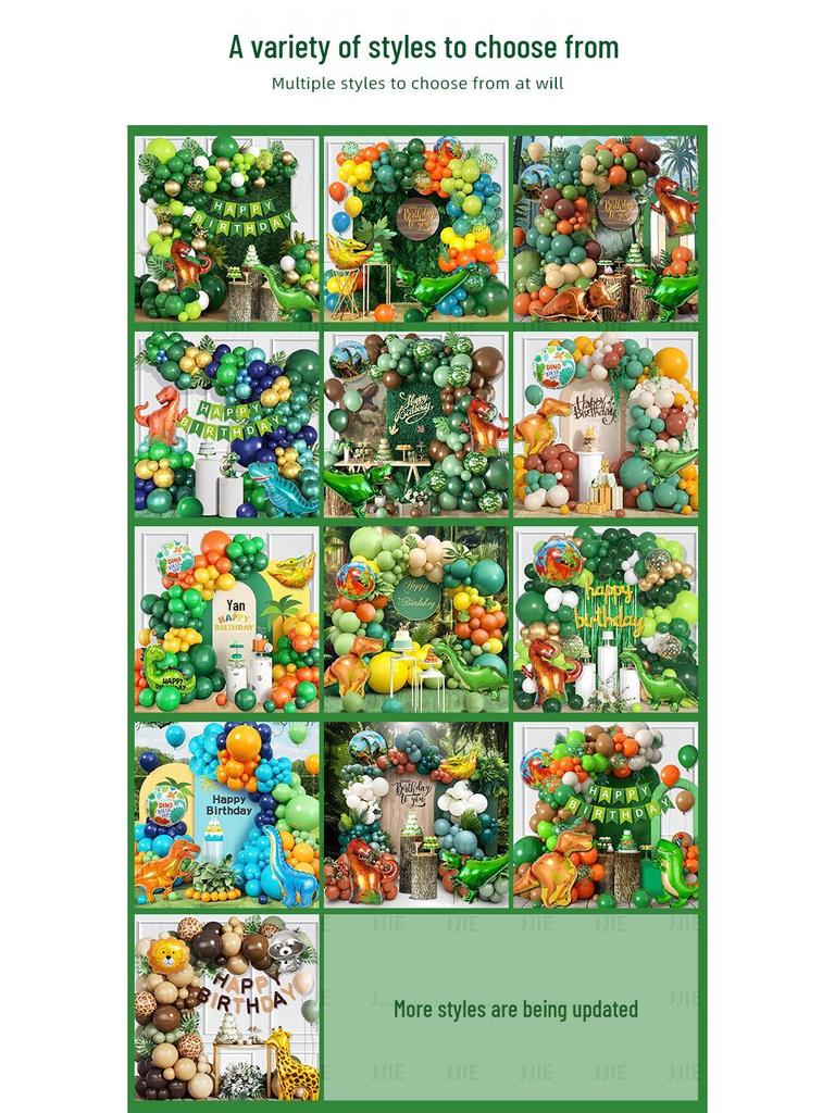 Dinosaurier Geburtstags-Szenendekoration für Kinder - Ballons und Party-Atmosphären-Set für Jungen und Mädchen