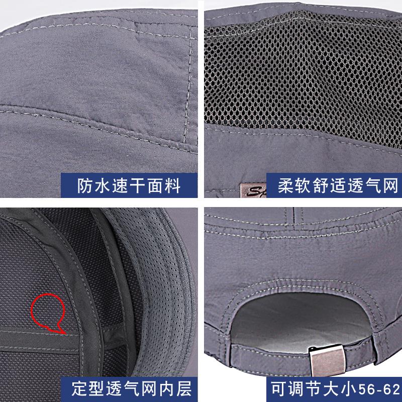 Winter Big Head Man Large Size Fleece Army Flat Cap Men Summer Polyester Plus Size Mesh Military Hat 55-60cm 60-65cm