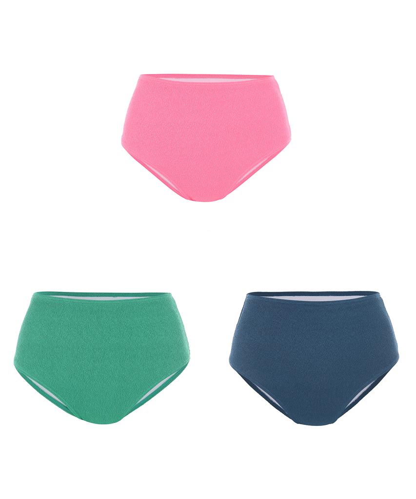 Kkommeutin Soft High-Waisted Bikini Bottoms 3 Colors