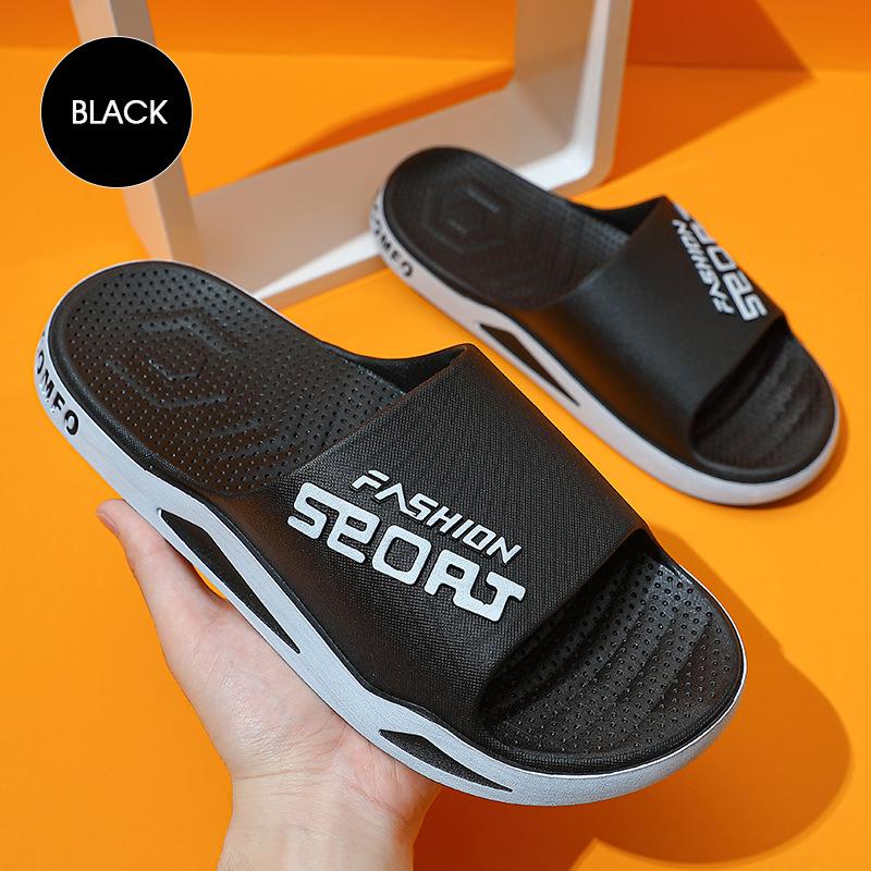Men's Sports Slippers Fashion Trend Outdoor Beach Shoes Breathable Non-slip Thick Slippers Couples Household Flip Flops
