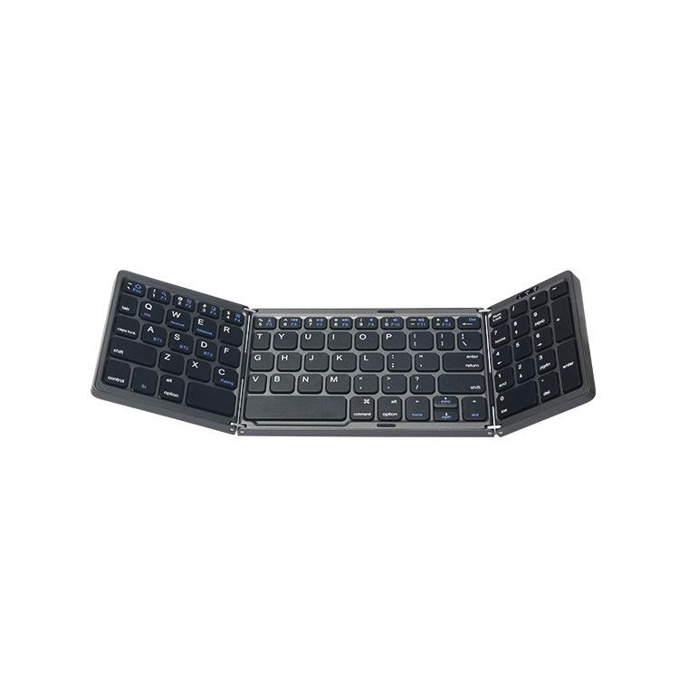 Foldable Bluetooth Keyboard: Compact, Silent, Ideal for Business Travel with Phones, Tablets, & Office Use.