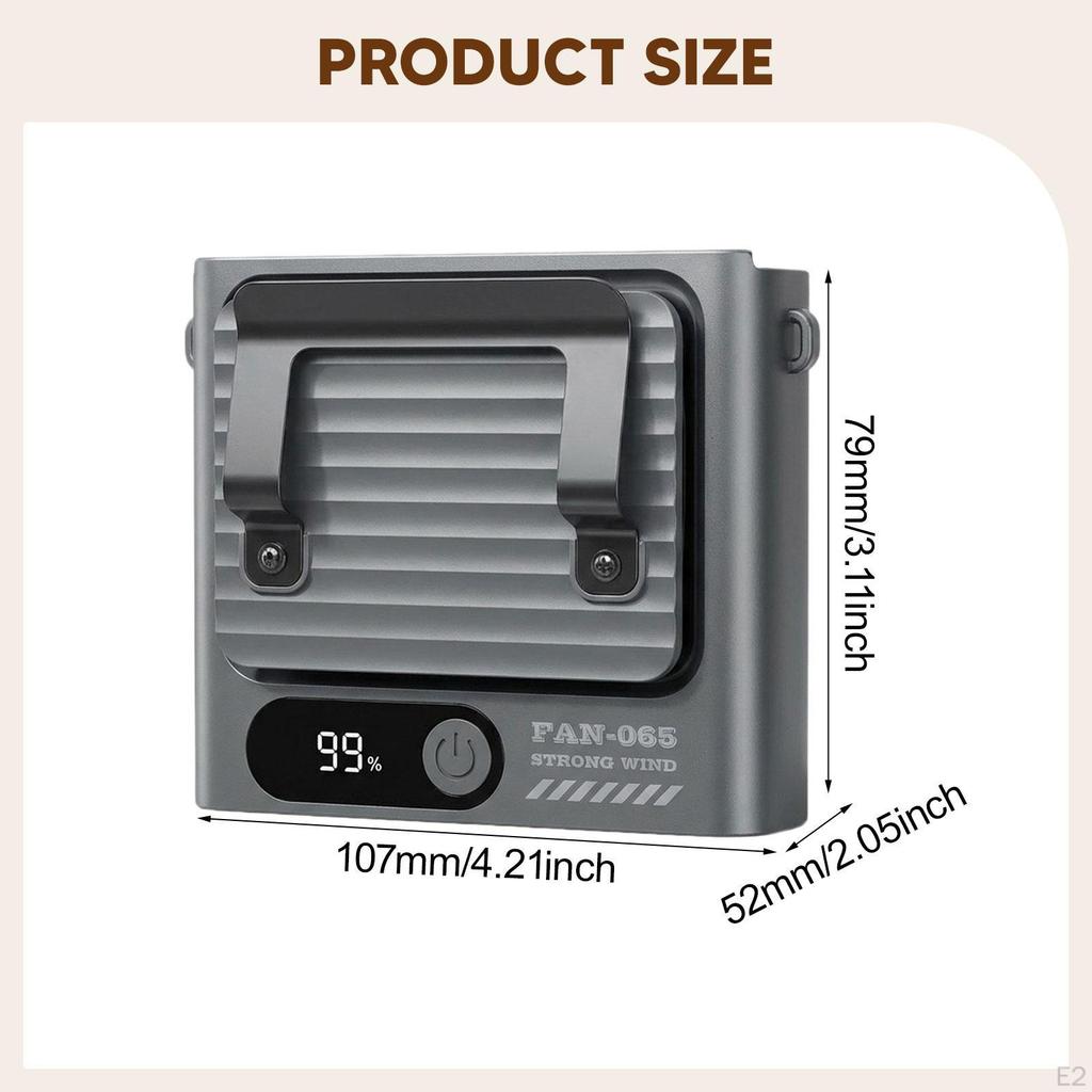 Waist Fan for Strong Wind, Portable Fan, Cooling Fans, Ideal Camping