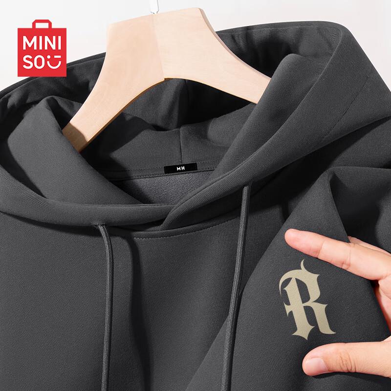 

MINISO Men s Plush Lined Hooded Sweatshirt 3XL