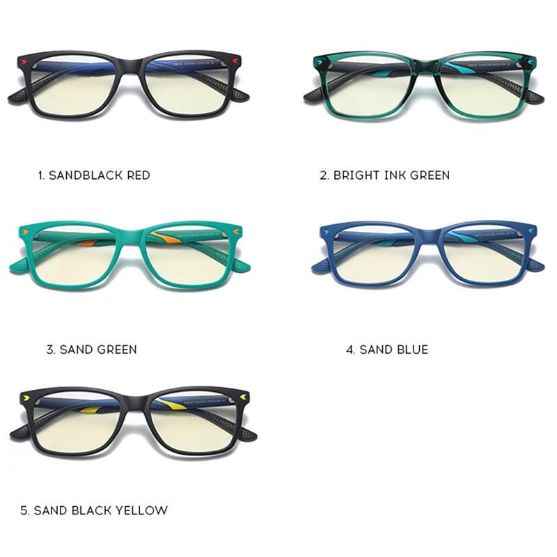 MAXJULI Blue Light Blocking Glasses For Youth Boys Girls Square TR90 Flexible Rubber Frame Eyewear 6607