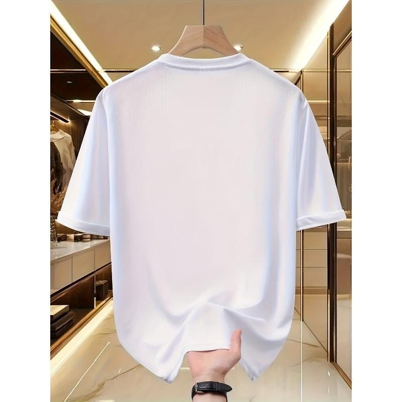 European sizes Men'S Angel Wings Letter Print Casual Comfortable Short Sleeve Crew Neck T-Shirt | Perfect for Outdoor, Holidays