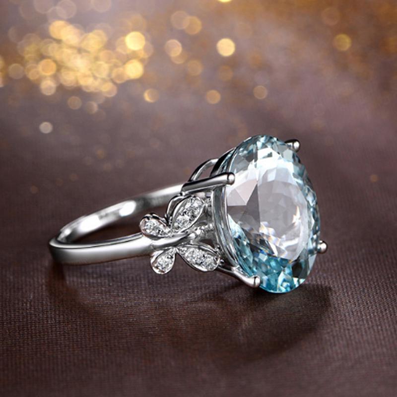 Nouveau Ovale Cut CHARME Champagne Topaz Gemstone or Rose Femmes Bijoux Anneaux 7-10 Nouveau Ovale Cut CHARME Champagne Topaz Gemstone or Rose Femmes Bijoux Anneaux 7-10