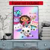 Cartoon Cute Gabbys Style 5D Diamond Painting Round Diamond Rhinestones Mosaic Diamond Embroidery Wall Paintings Rhinestones Gift Frameless