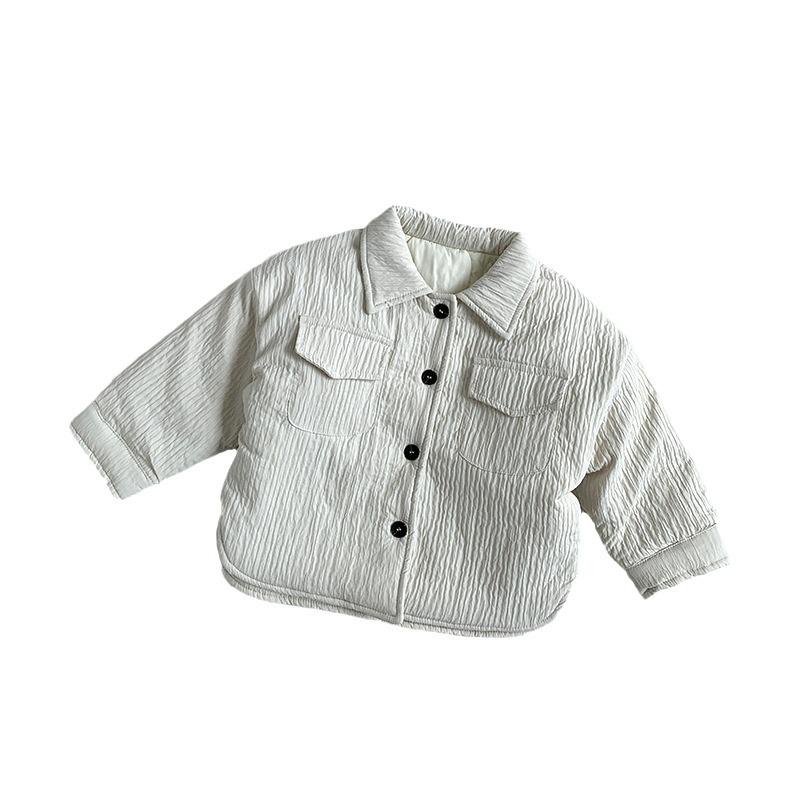 2025 Winter Stylish Quilted Cotton Shirt for Boys & Girls – Korean & Japanese Style