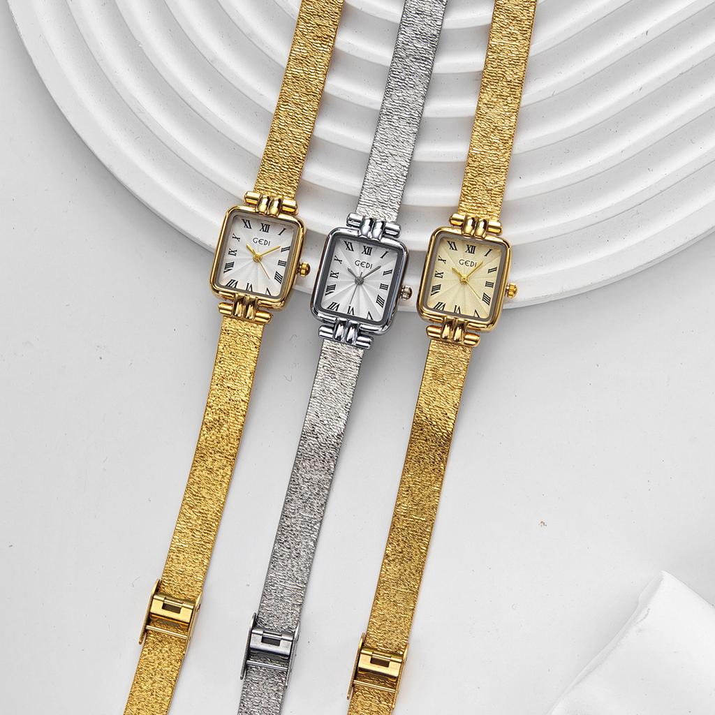 Watch Women'S Daily Commute Retro Square Small Dial Simple Temperament Versatile Exquisite Fashion Women'S Quartz Watch