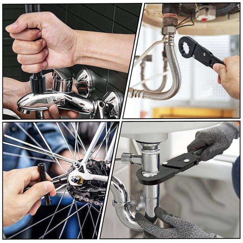 AT21-Angle Stop Wrench Kit, Plumbing Tools, Angle-On Wrench Plumber Wrench For Angle Stop And Supply Nut Installations