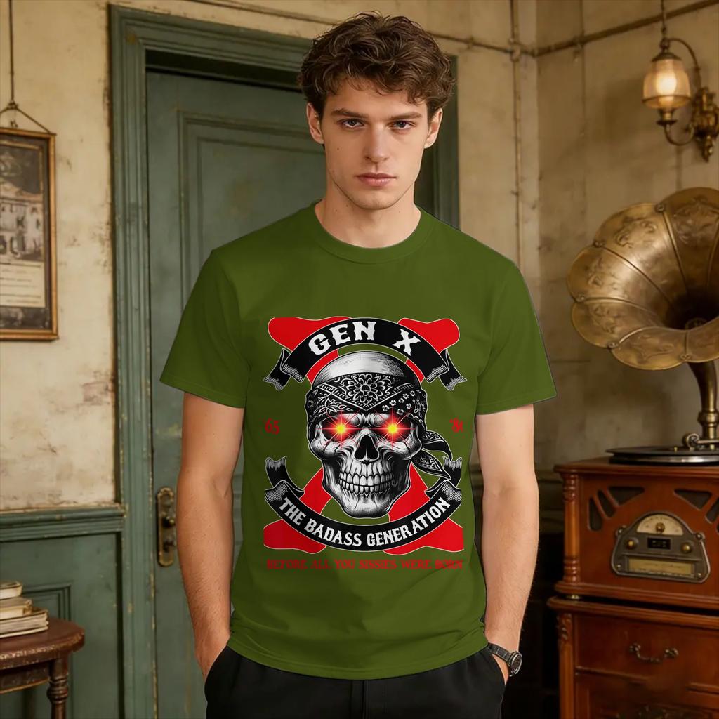 Gen X Badass Generation Before All You Sissies Where Born T Shirt Summer Leisure T Shirts Cotton ONeck Plus Size Tees Tops