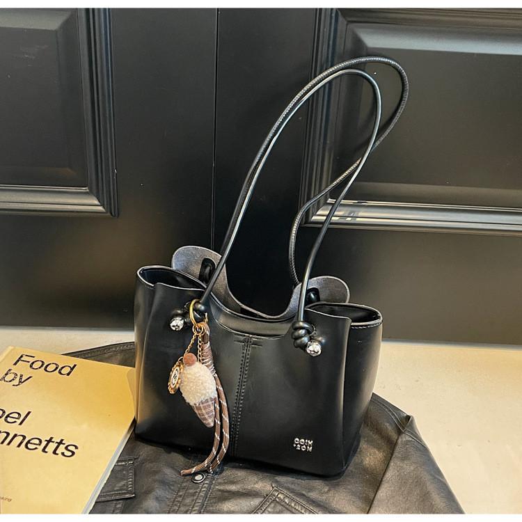 Ielgy Large Capacity All-Match Simple One-Shoulder Commuter Tote Bag