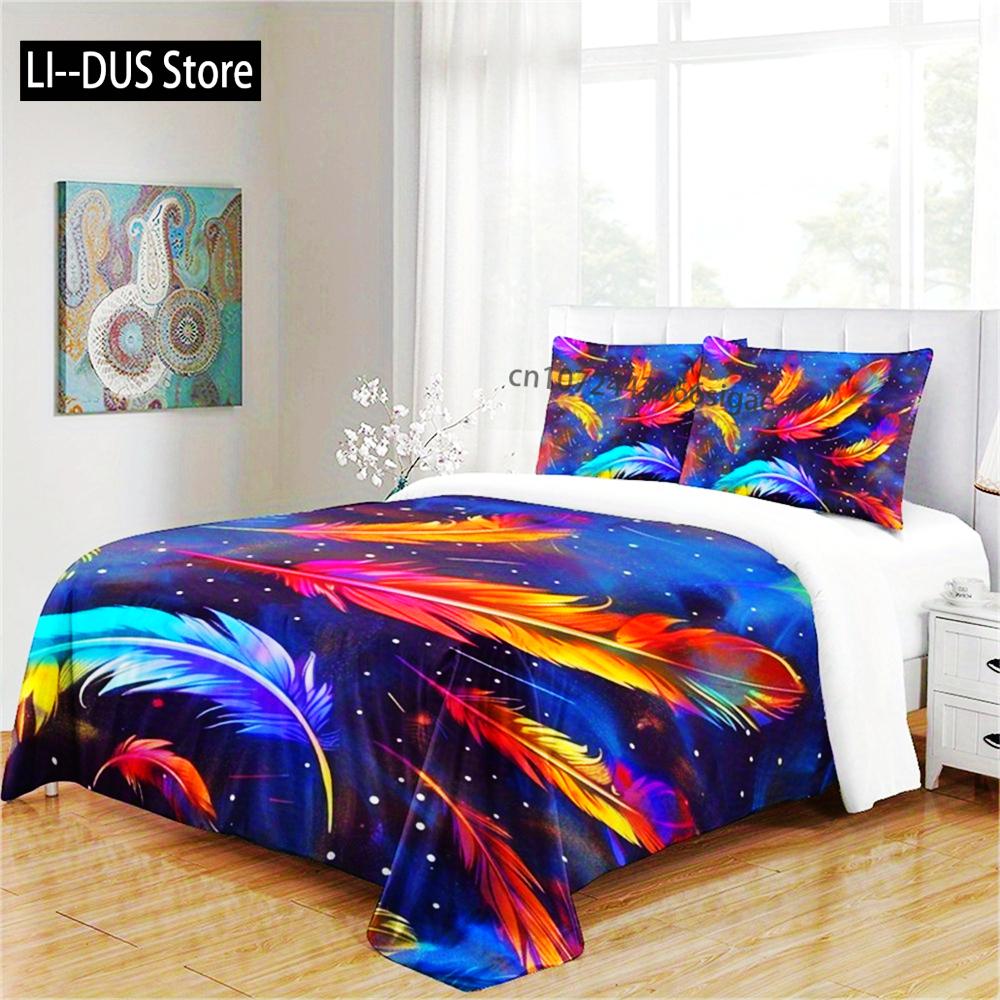 

Comforter 3D Digital Print Bed 2/3 Piece Set Soft Polyester Fabric Machine Washable Zipper Closure Various Designs And Themes Comforter (quilt)-EU Single(135*200cm)3pcs