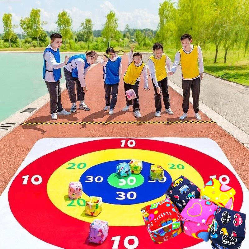 Sandbag Throwing Target Mat Fun Team Building Outdoor Interactive Game Props Family Party Sports Sensory Toy For Kids Children