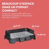 Tabletop Electric Grill - SEVERIN - PG8593 - 2000 W - Cooking Surface 38 X 22 Cm - Stainless Steel Grate - Adjustable Thermostat - Black