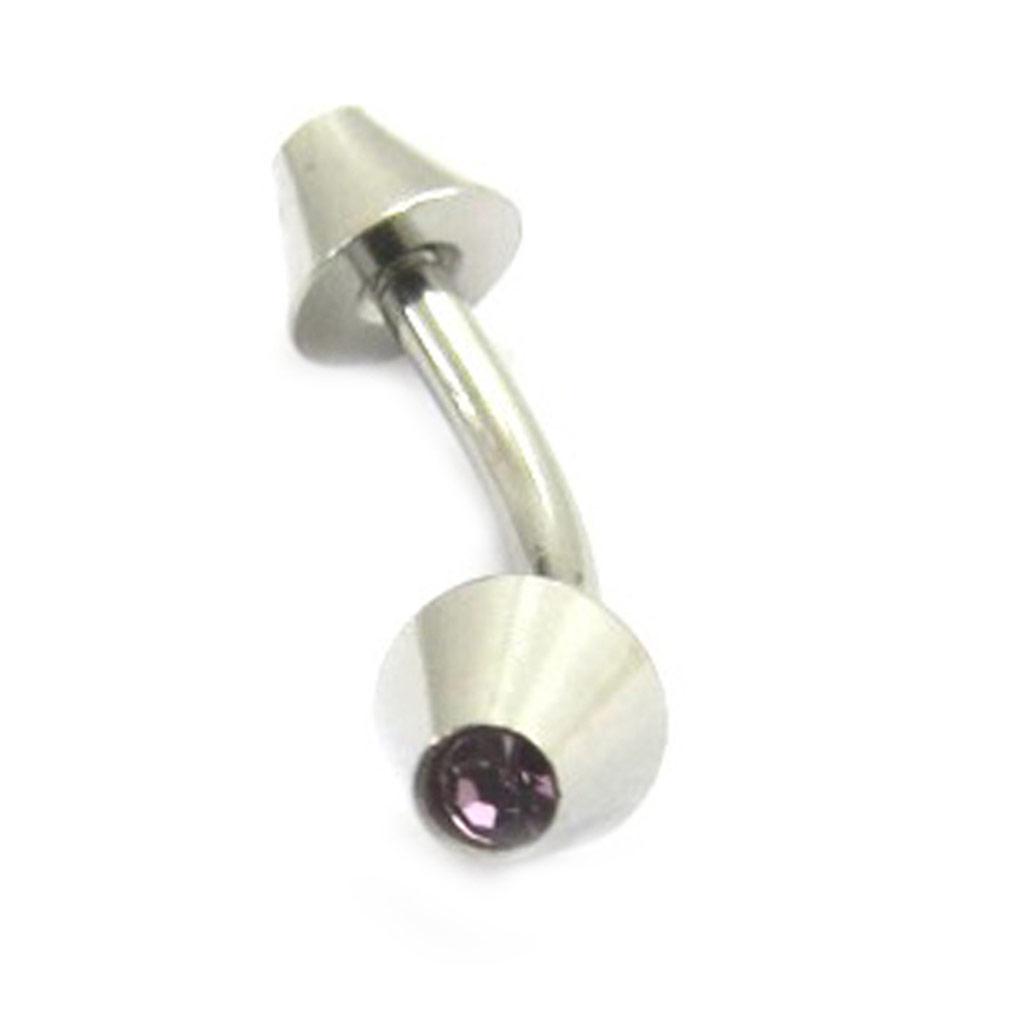 Les Trésors De Lily [E5332] - Piercing do arkádového knoflíku 'Pointes Lux' světle růžový