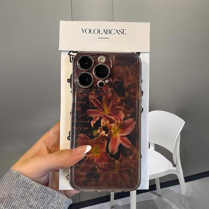 

Gilded Lily Flowers Phone Case For Motorola Moto G9 G22 G32 G53 G30 G71 G72 G73 Edge 40 Pro Soft Transparent TPU Back Cover Moto G72 4G