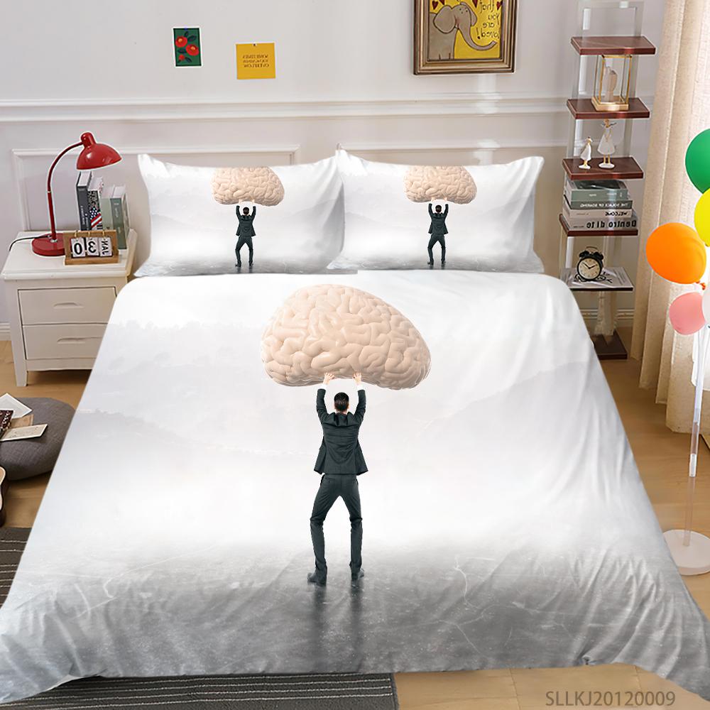 Luxury Furniture Bedding Set New Bedspread 3D Figure Print Family Bedroom Full Size Quilt Cover and Pillowcase Microfiber