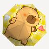 Cute Capybara,Cartoon Heart Automatic Folding Umbrella Compact 8 Rib Design,Unique Style,Suitable for Everyday Outdoor Use,Perfect Gif