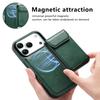 CASENEO For iPhone 17 Pro Max Magnetic Case PU Leather PC Phone Cover with Detachable Card Holder Kickstand Compatible with MagSafe