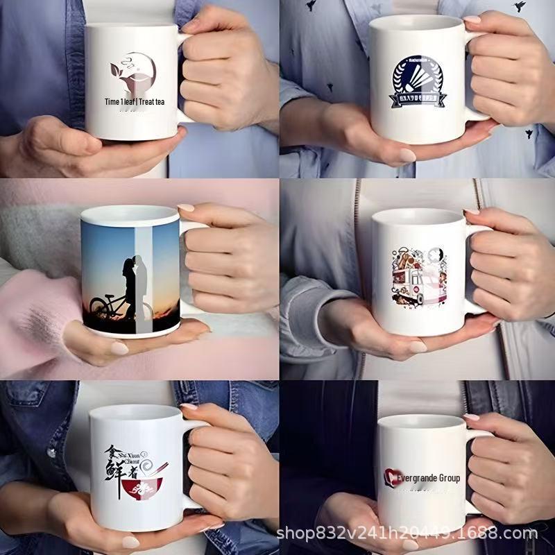 Custom Color-Changing Ceramic Mug with Logo and Photo Pattern