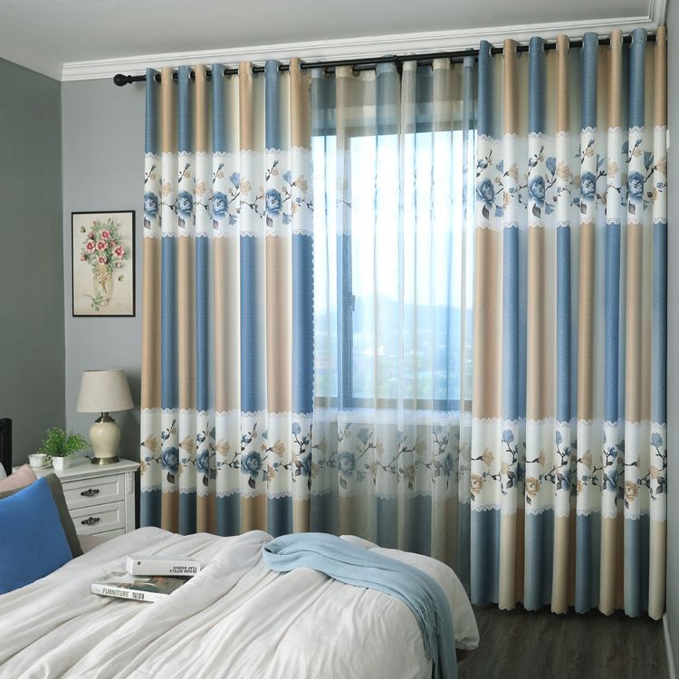 Ready Made Curtains Rose Wedding for Living Room Blackout Sided Print Elegant Romantic Floral Design Door Window Treatment