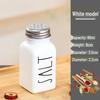 Black & White Square Glass Seasoning Bottles Set - BBQ, Pepper & Kitchen Spice Containers (80 Bottles)
