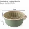 Hui Si Dual-Layer Kitchen Colander and Storage Basket for Fruits and Vegetables