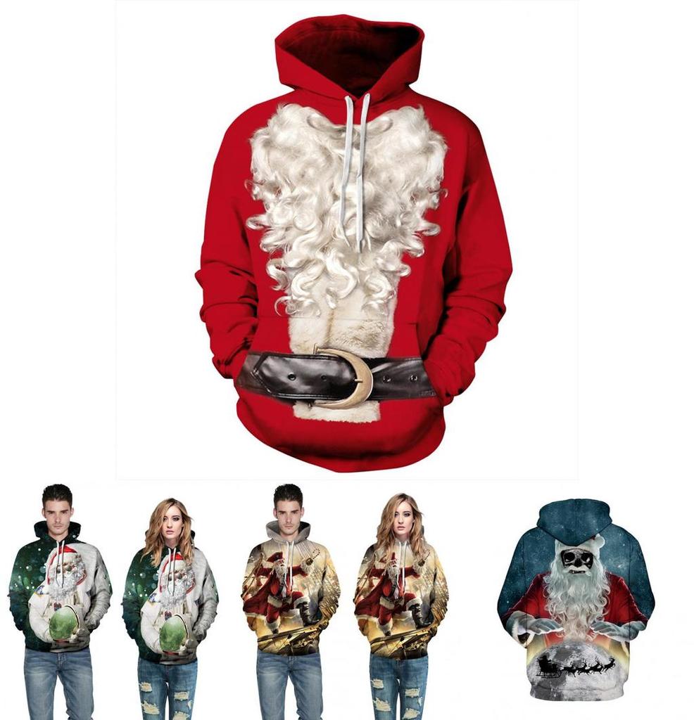 Premium Quality Ugly Xmas Christmas Sweater Santa Jacket Hoodie Pullover For All