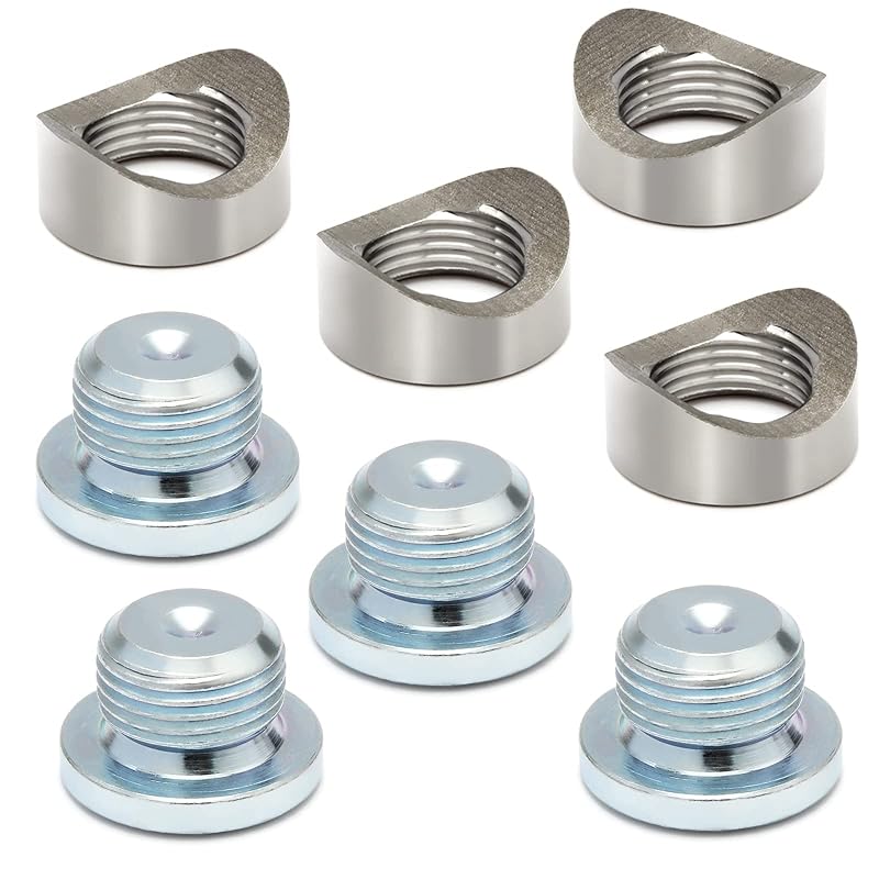 Ledaut M18X1.5 Bung And Plug Notched Style (2 Bungs/ 2 Plugs) Notched Style Fitting Bungs M18X1.5
