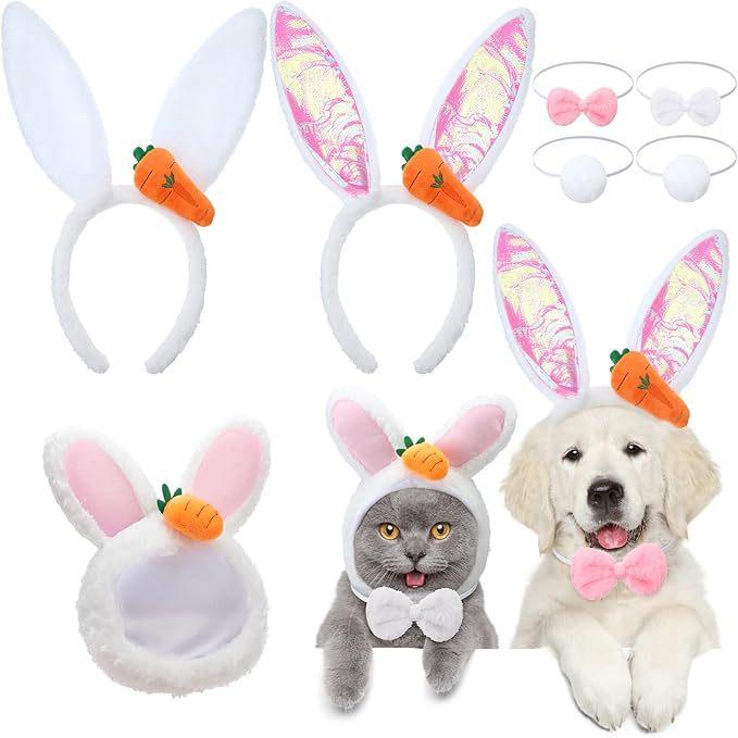 Easter Children's Rabbit Headband Pet Rabbit Hat Bow Tail Set