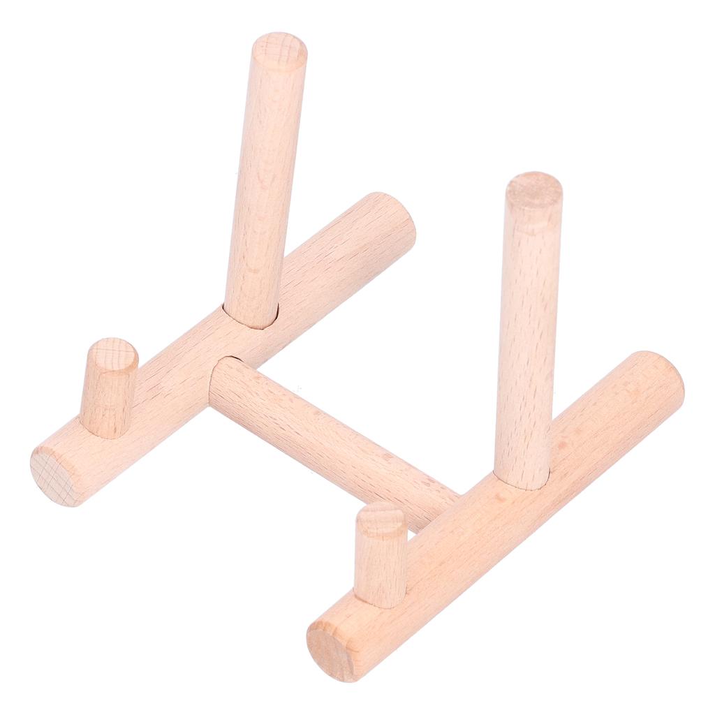 Wooden Desktop Ornament Household Modern Plate Holder Stand Home Decoration for Party