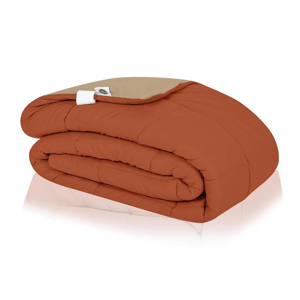 Plush Reversible Microfiber Comforter Single Bed | 220 GSM Wadding |110 GSM Peached Extra Soft Microfiber Fabric,