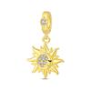 Charms 925 Silber Glänzend Zirkon Goldene Sonne Perlen Mond Anhänger Passend Armband Halskette Schmuckherstellung Mode Exquisiter Schmuck Geschenk