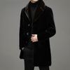 Winter Men's Gentleman Elegant Mink Fur Long Coat High Quality Artificial Fur Jacket Thickened and Warm