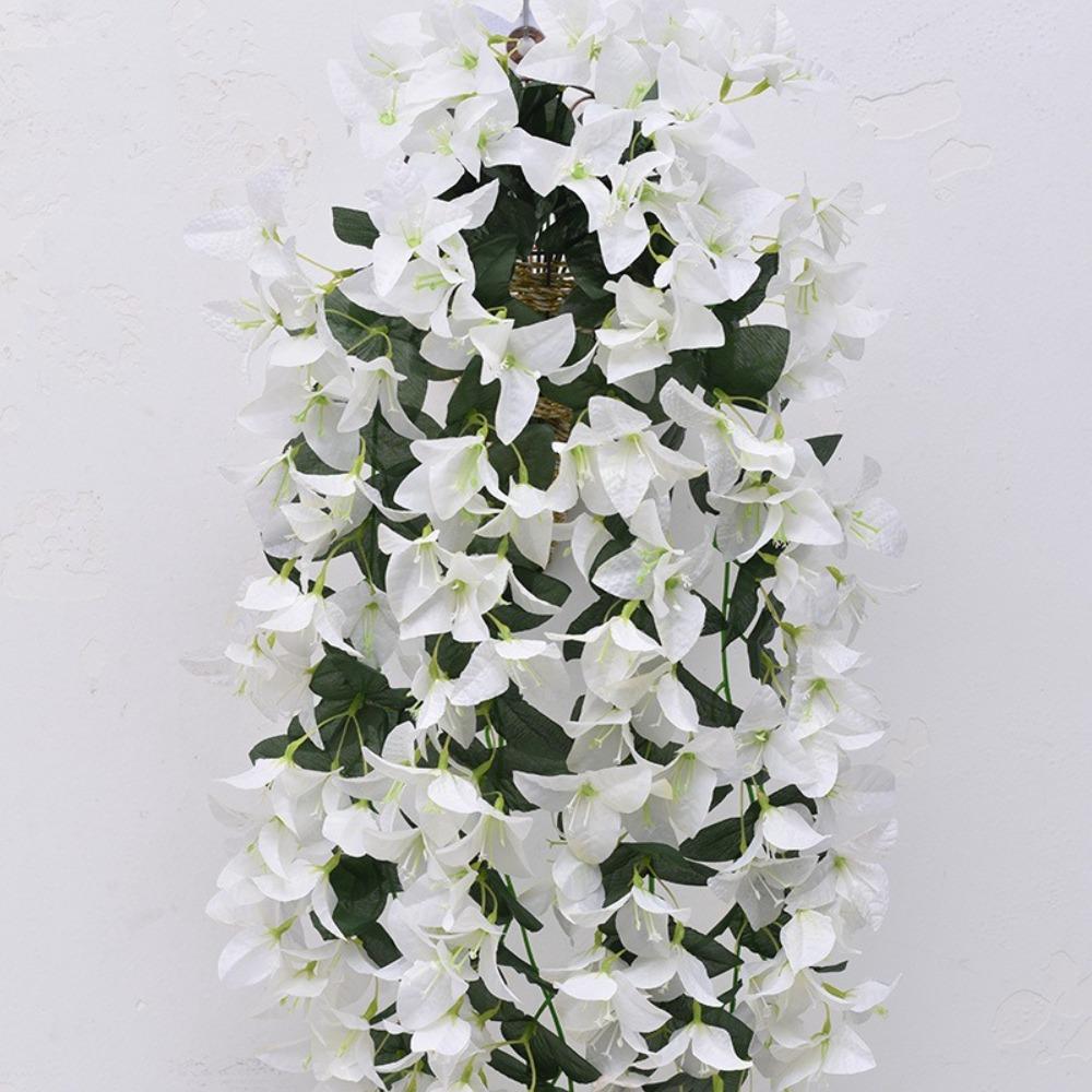 Realistic Faux Bougainvillea Fake Silk UV Resistant Artificial Flowers Plant Long Trailing Summer Decoration Bougainvillea Vines