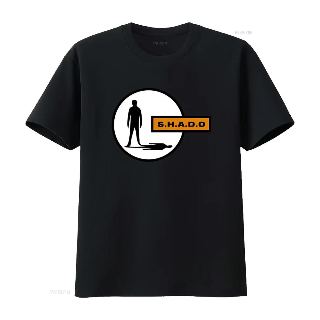 SHADO T Shirt for Men Retro UFO Sci Fi Inspired by Gerry Anderson TV Show vintage Washed graphic streetwear Casual