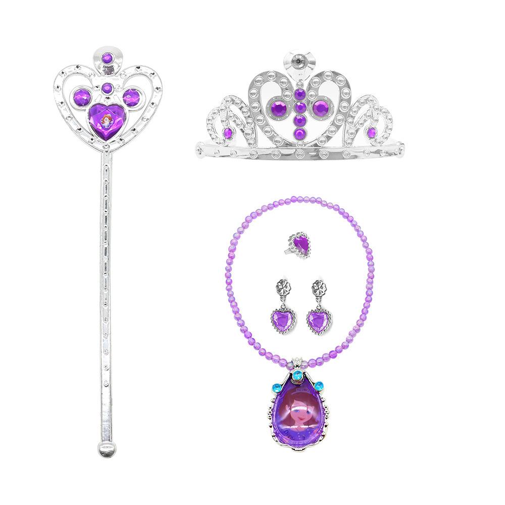 Kids Sophia Crown Magic Wand Girls Princess Bracelet Necklace Ring Kids Baby Jewelry Accessories