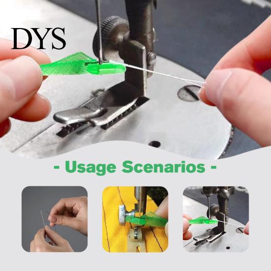 Thread Pass Tool for Sewing 50Pcs Needle Threader Automatic Fish Mouth Machine Quick Handy Threading Gadget Easy Hand Loop Selfthread Threaders