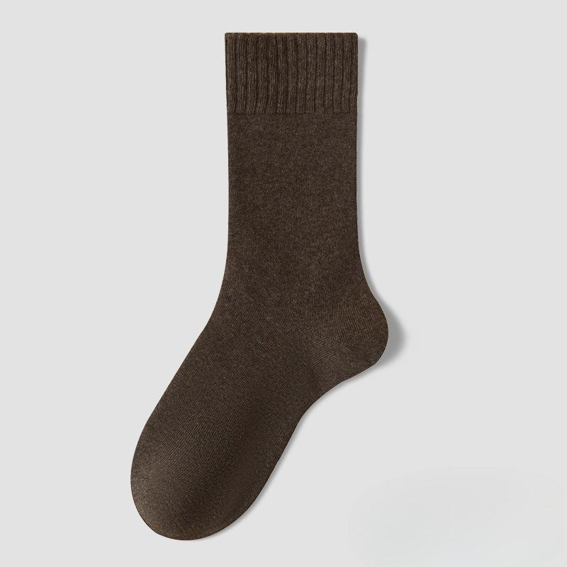Antibacterial Socks - Men's Thick Woolen Circular-shaped Warm and Elastic Mid-calf Socks Without Bones