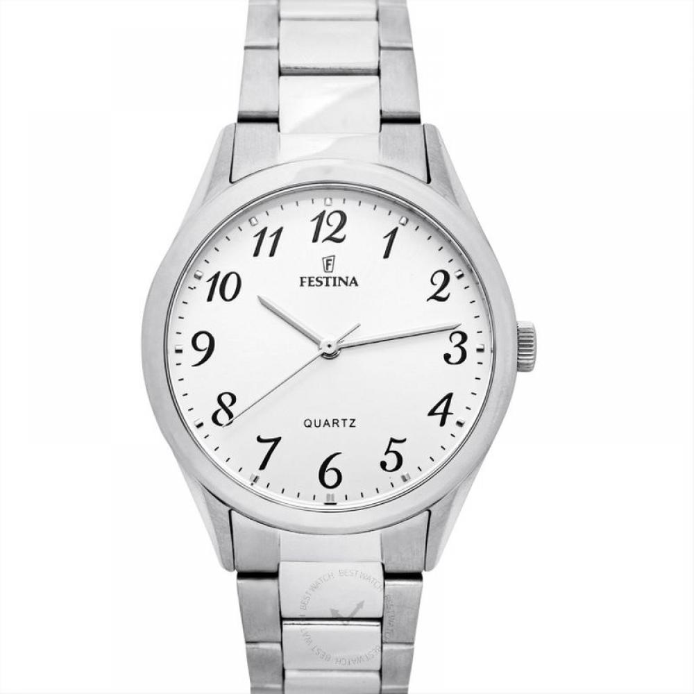 

Festina кварцевые мужские часы с белым циферблатом из нержавеющей стали